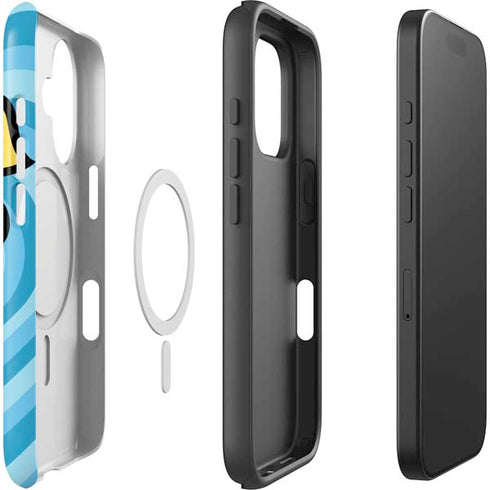 Cartoon Network Powerpuff Girls Bubbles Blue Hearts iPhone 16 Plus Magsafe Impact Case